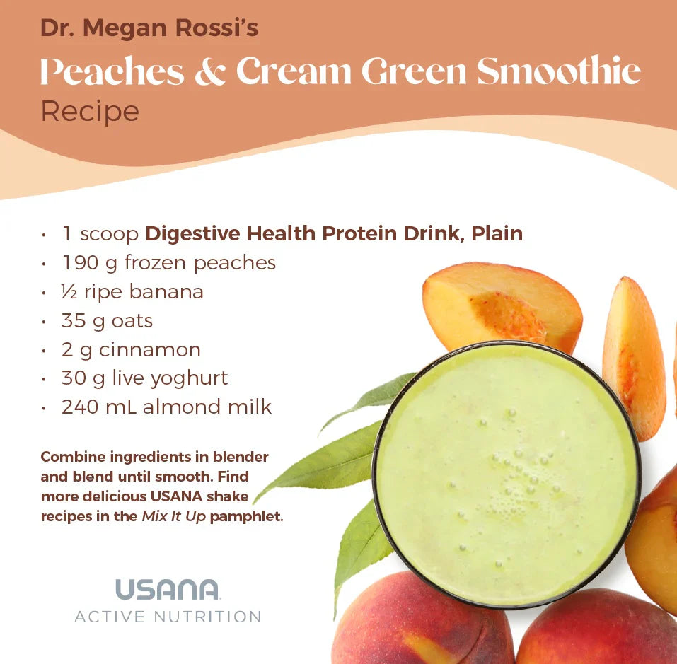 Dr. Megan Rossi Peaches & Cream Green Smoothie Recipe