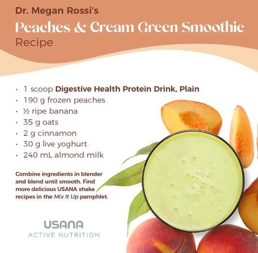 Dr. Megan Rossi Peaches & Cream Green Smoothie Recipe